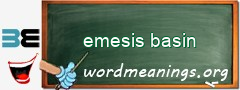 WordMeaning blackboard for emesis basin